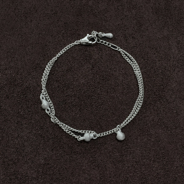 OLIO E ACETO Sterling Silver Flower Basket Double Bracelet OLIO-OA13A08-YIN Silver